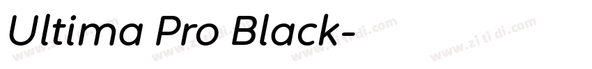 Ultima Pro Black字体转换